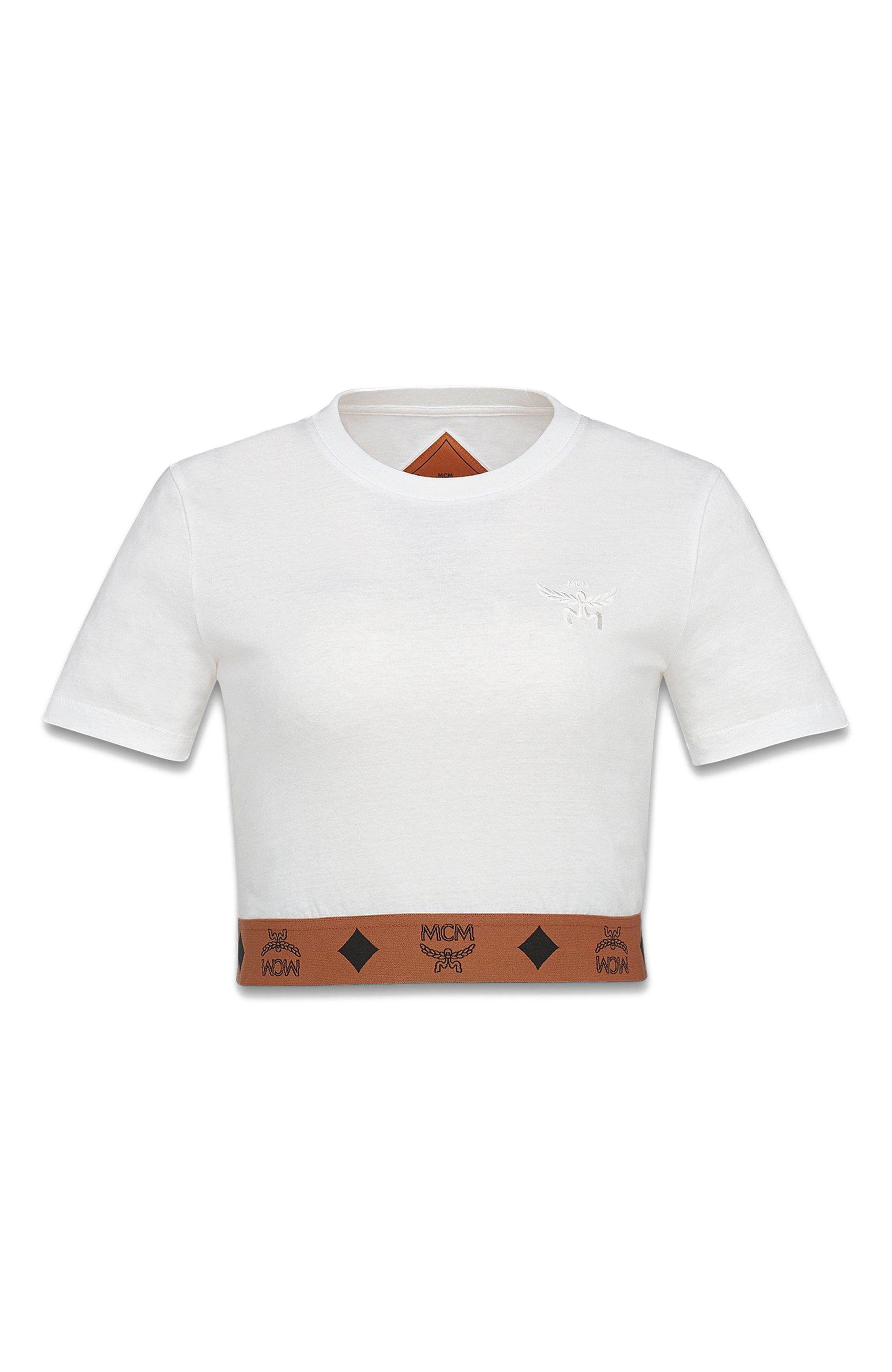 Monogram Cropped T-Shirt in Organic Cotton - image 2