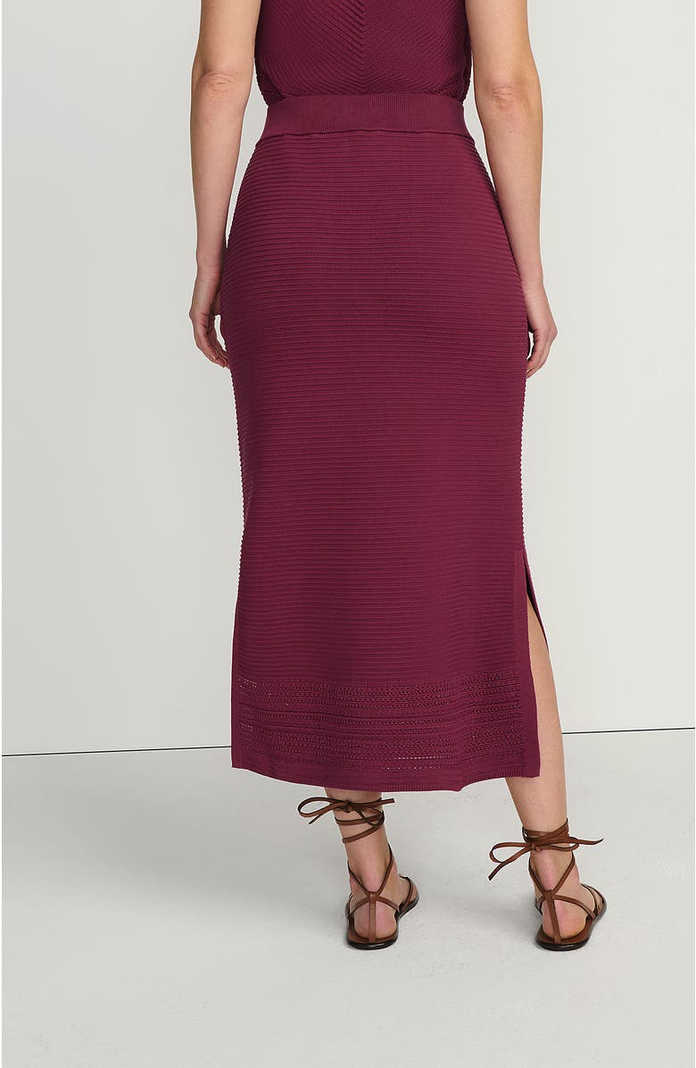 Lands' End Cotton Pointelle Sweater Maxi Skirt - Set Bottom, Alternate, color, 