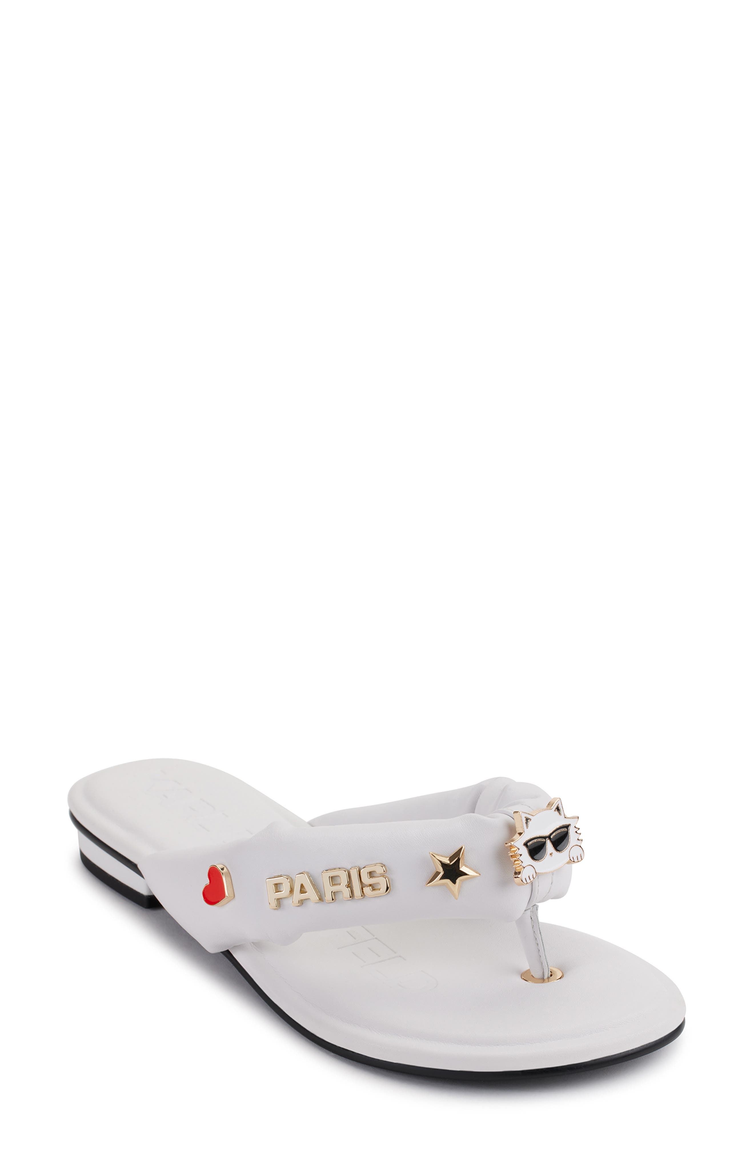 KARL LAGERFELD PARIS Ceejay Pins Flip-Flop, Main, color, 