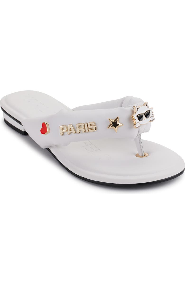 KARL LAGERFELD PARIS Ceejay Pins Flip-Flop, Main, color,