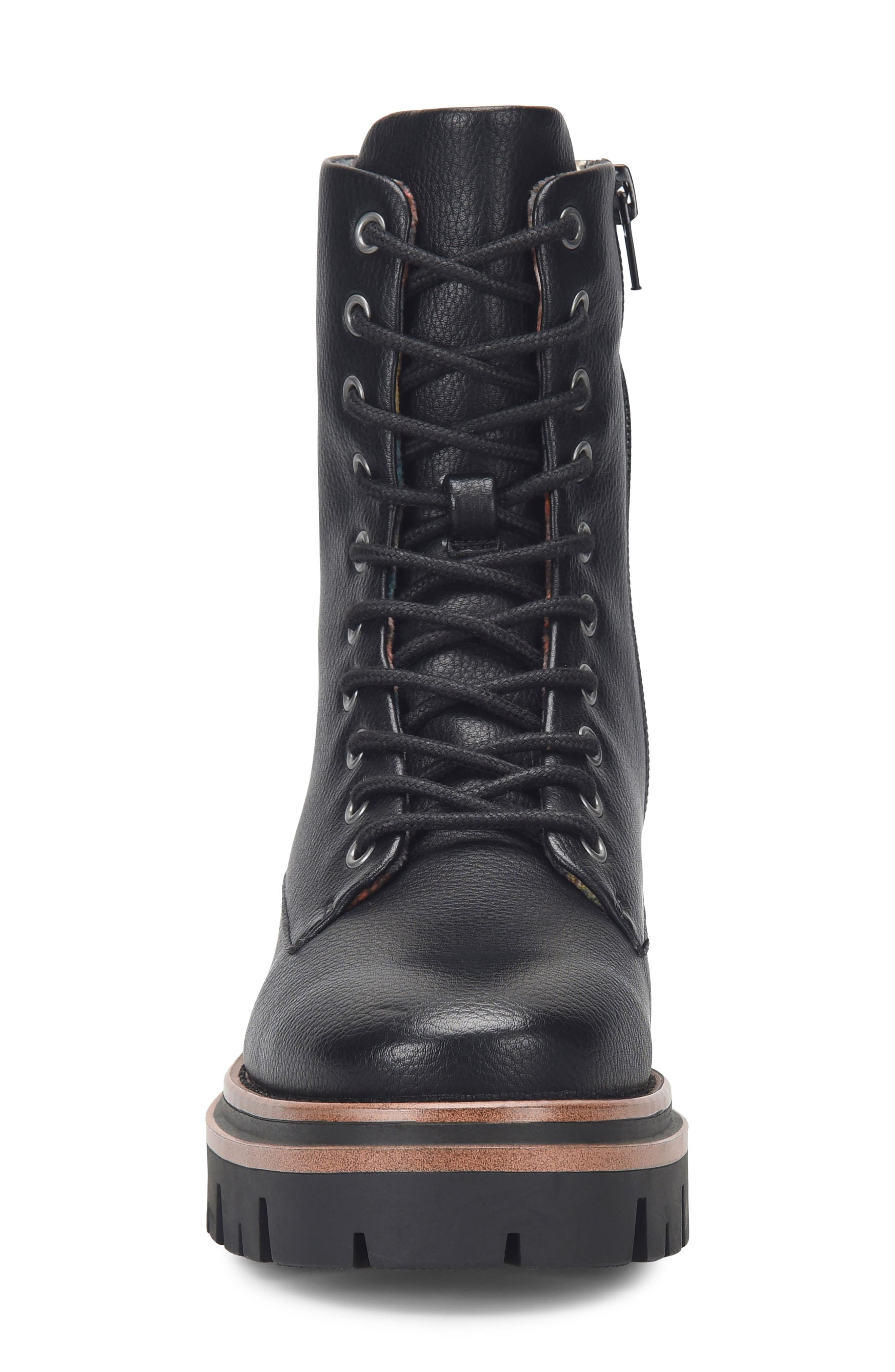 KORKS Vail Lug Sole Combat Boot, Alternate, color, Black