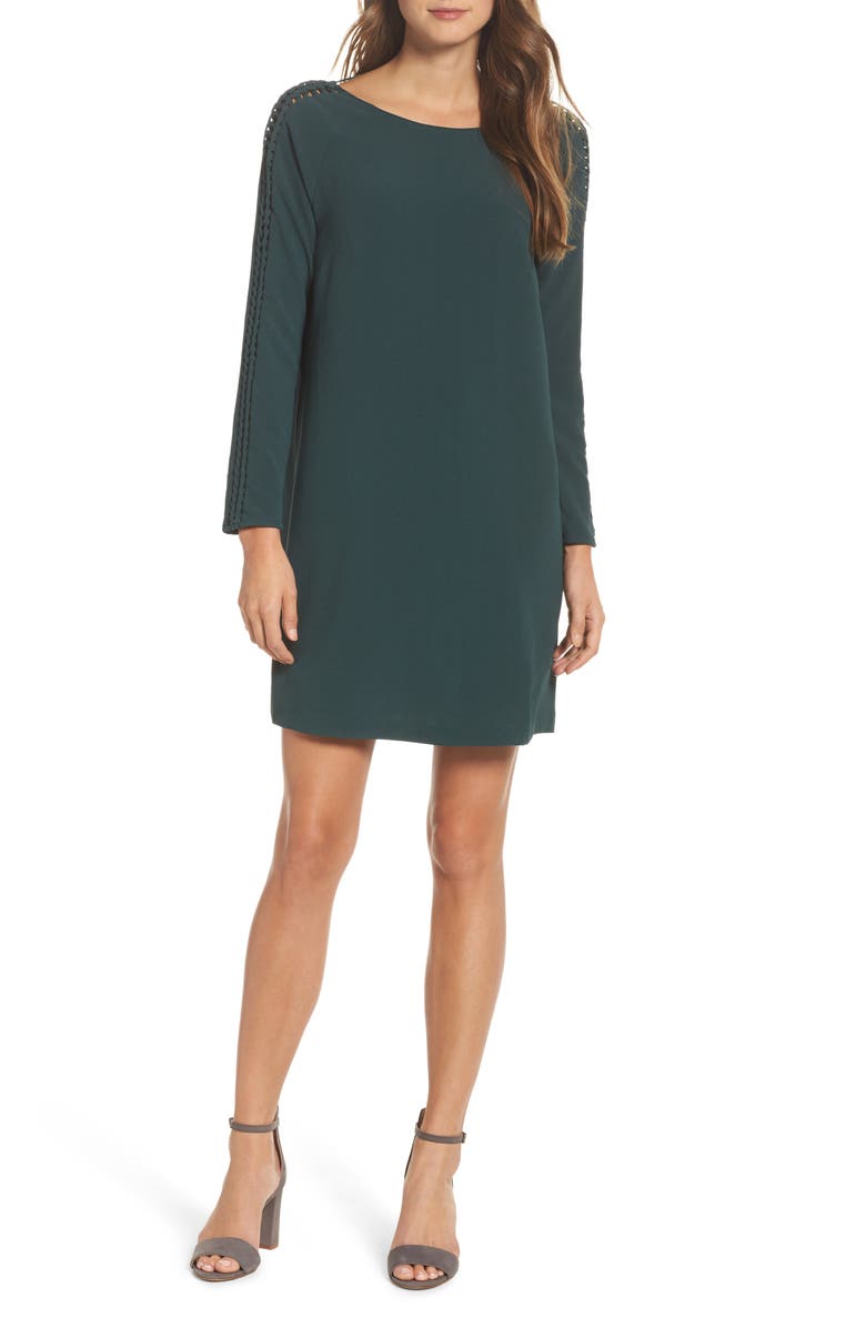 Felicity & Coco Shea Lace-Up Sleeve Shift Dress, Main, color, 