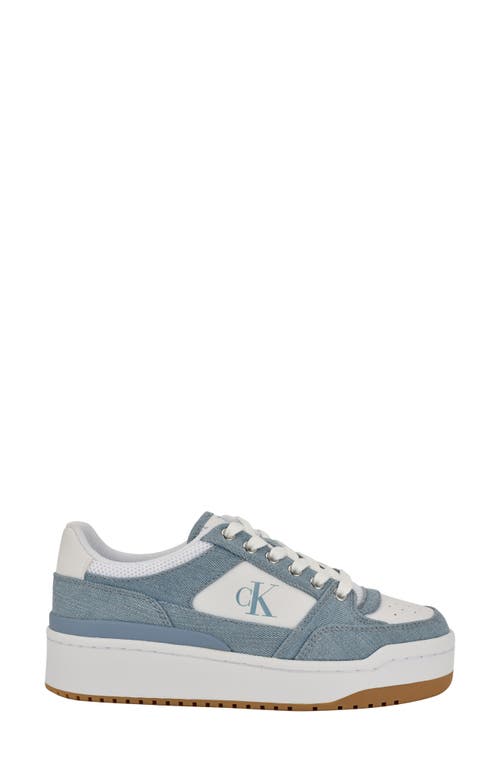 Calvin Klein Women's Women's Alondra Platform Sneaker In Medium Blue
