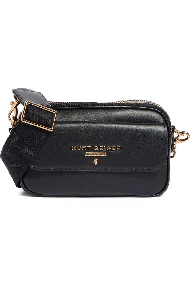 Kurt Geiger London Highgate Zip Leather Camera Bag, Main, color,