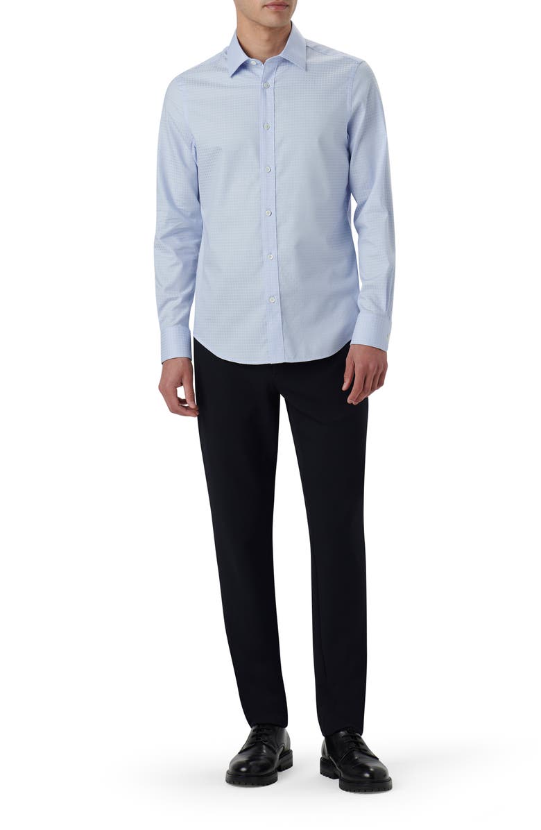 Bugatchi Julian Shaped Fit Print Button-Up Shirt, Alternate, color, 