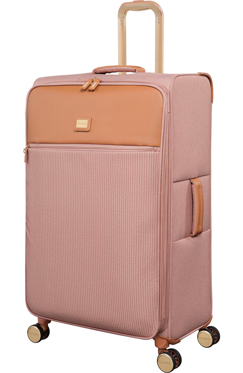 IT COUTURE Odelia 32-Inch Soft Shell Spinner Suitcase, Main, color, Pink / Brown