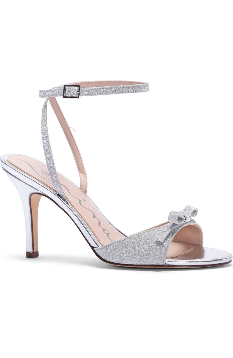 Nina Vicci Ankle Strap Sandal, Main, color, Silver
