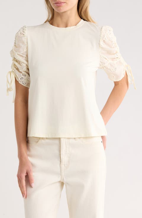 Sequin Embellished Puff Sleeve Top