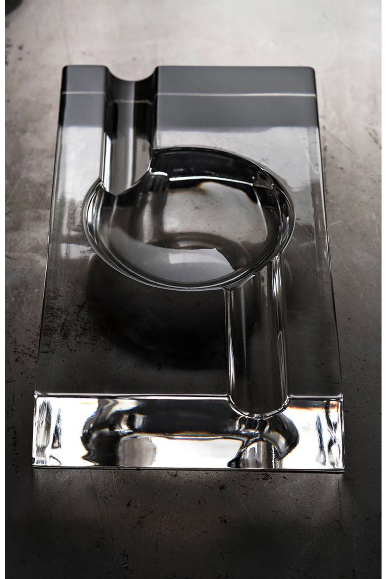 Ashtray / Cigar Holder Montecristo Rectangular, Alternate, color, Clear Crystal