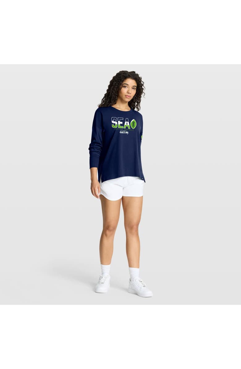 FANATICS Women's Fanatics College Navy Seattle Seahawks Hometown Legacy Long Sleeve T-Shirt, Alternate, color, College Navy