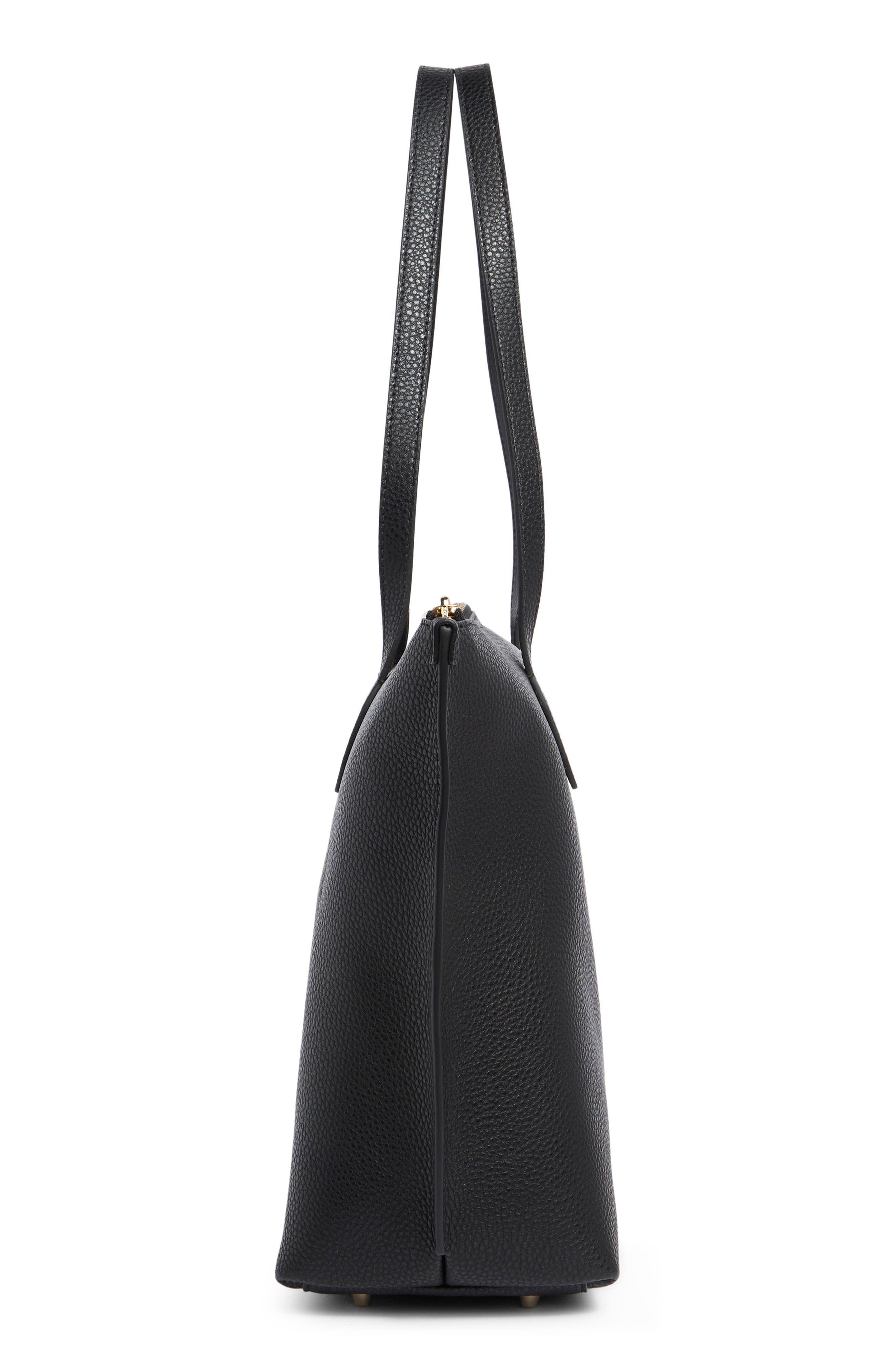 Furla Classic Medium Leather Tote, Alternate, color, Nero