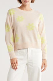Magaschoni Floral Jacquard Cashmere Sweater