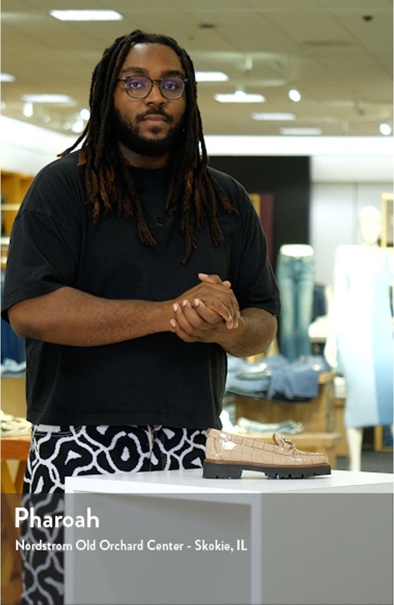 Lianna Croc Embossed Super Bit Weejuns<sup>®</sup> Penny Loafer, sales video thumbnail