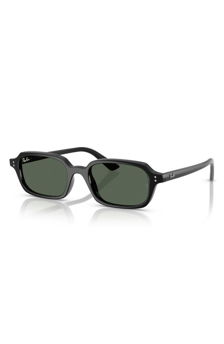 Ray-Ban Zuri 52mm Rectangle Sunglasses, Alternate, color, Black / Dark Green