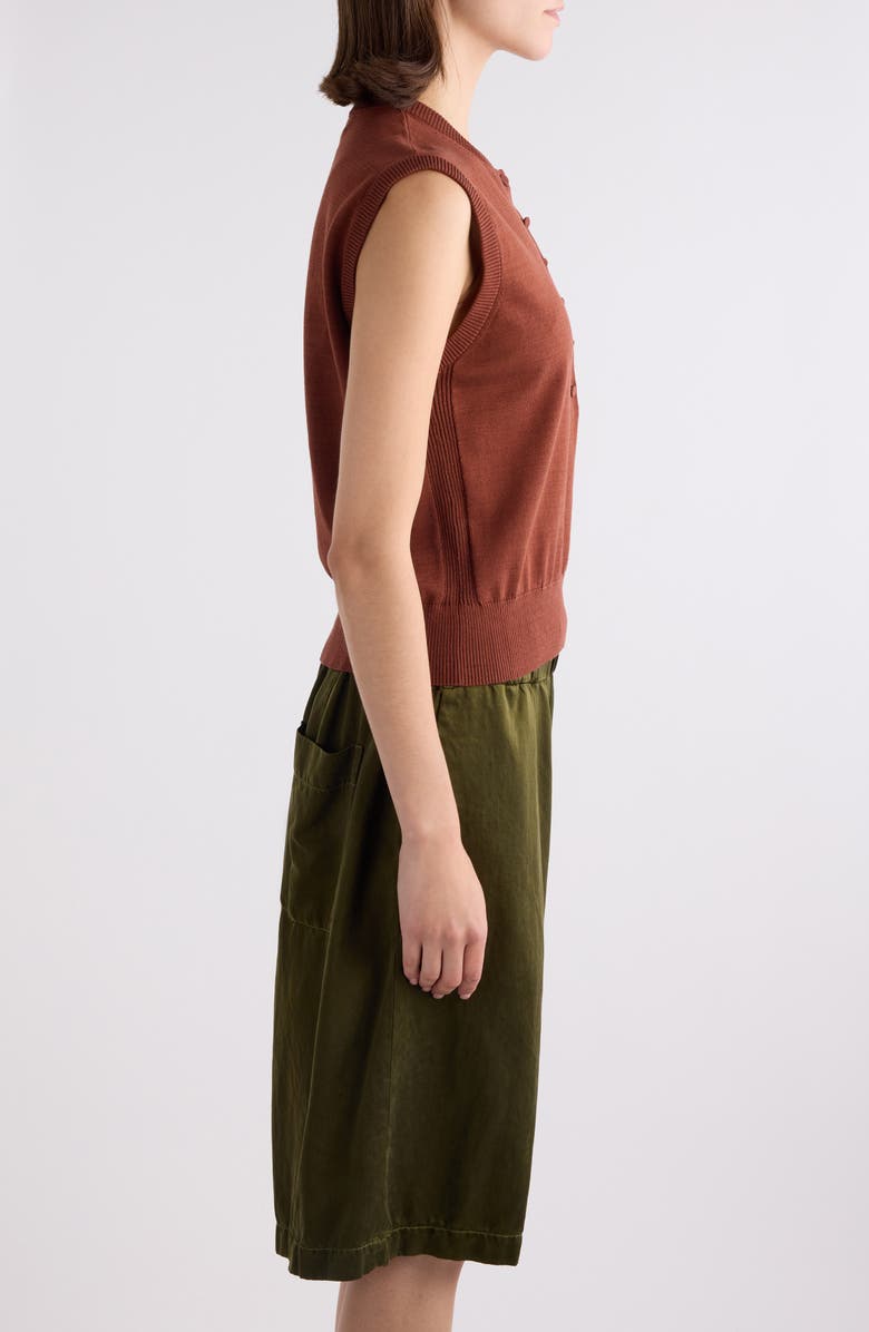 Dries Van Noten Togo Sleeveless Henley Sweater, Alternate, color, 
