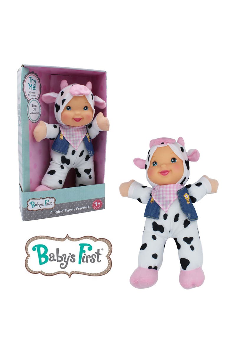 Baby's First Goldberger Doll Farm Animal Friends Cow Bilingual, Alternate, color, Multicolored