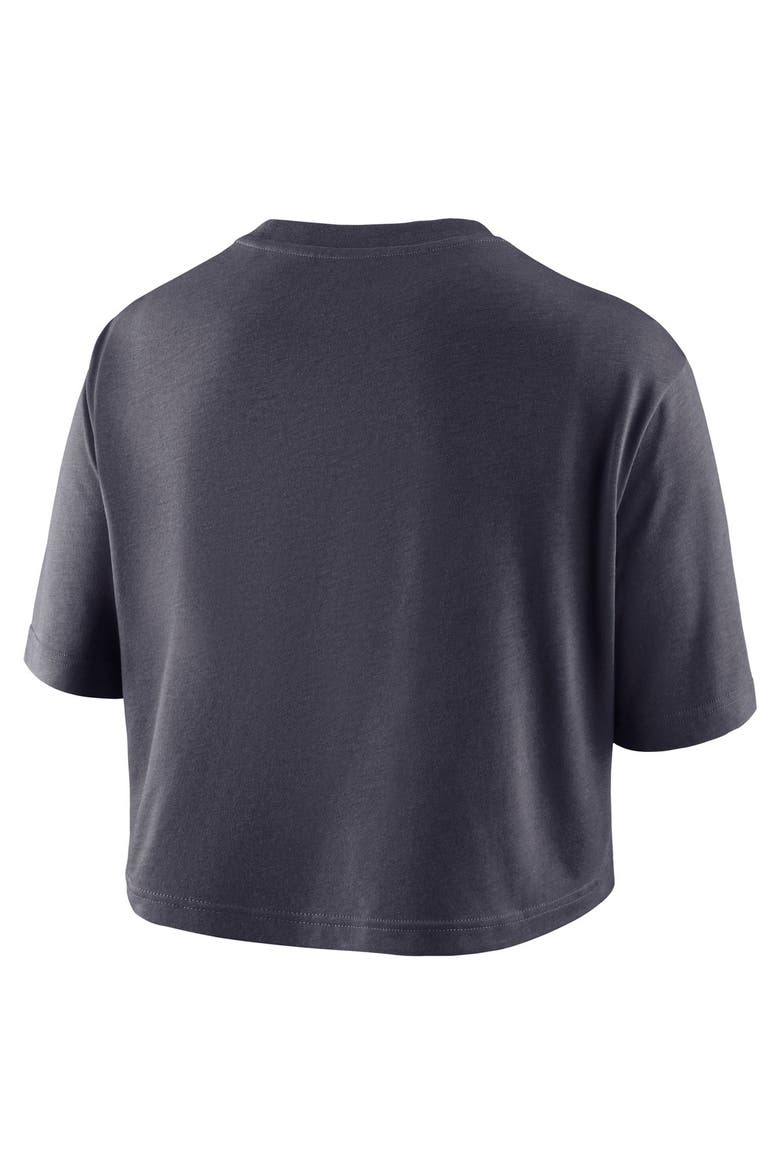 Women's Nike  Charcoal Indiana Fever Studio Cropped T-Shirt, Alternate, color, Charcoal