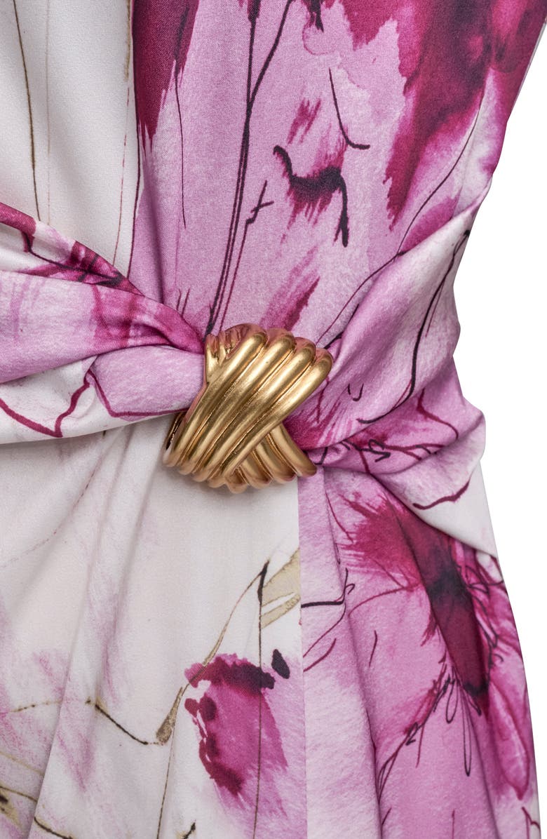 Donna Karan New York Floral Print Sleeveless Midi Dress, Alternate, color,