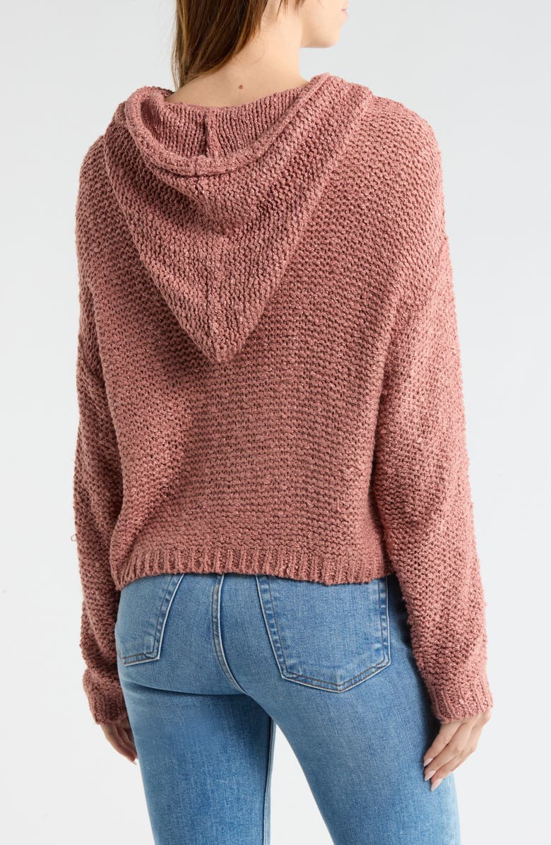 WISHLIST Textured Metallic Hoodie, Alternate, color, Rose