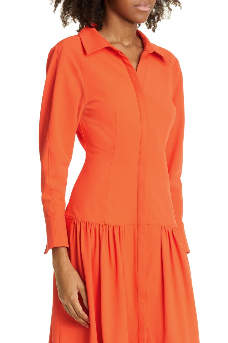 Foy Long Sleeve Shirtdress, Alternate, color, LAVA