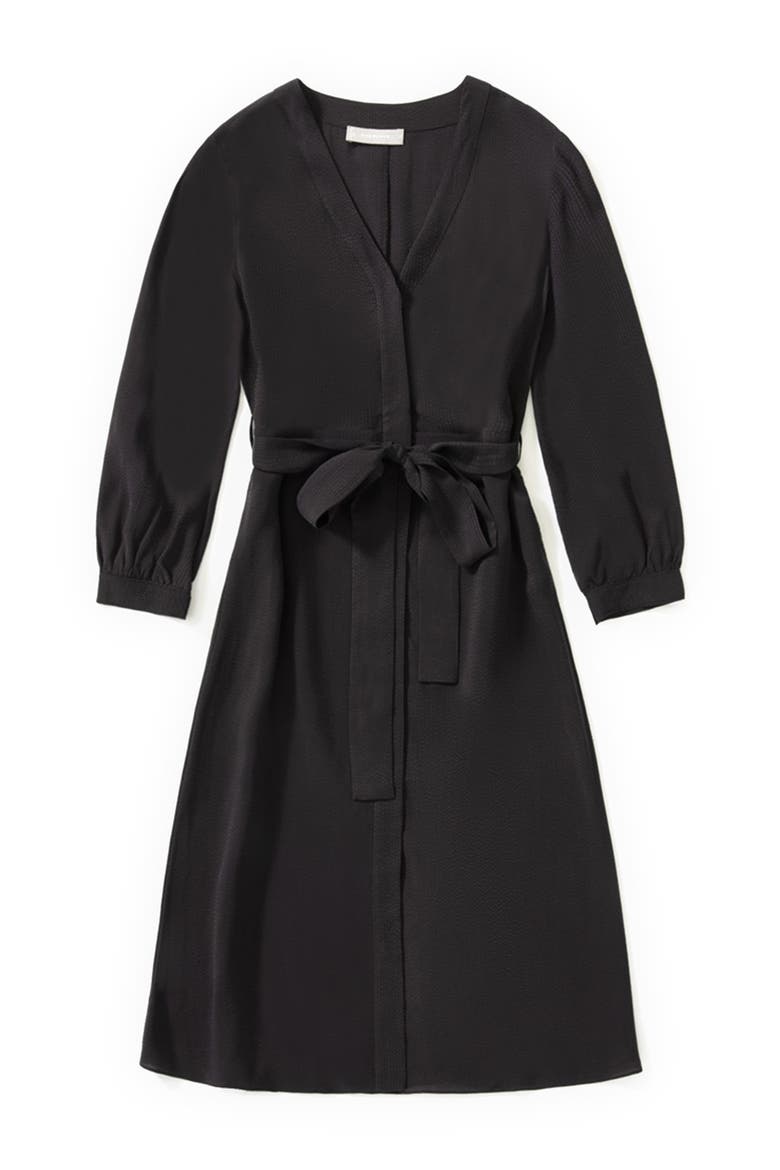 The Cupro Blouson Dress, Alternate, color, TEXTURED COAL
