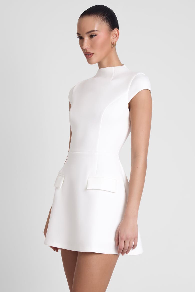 Cote Cap Sleeve Pocket Mini Dress, Alternate, color, White