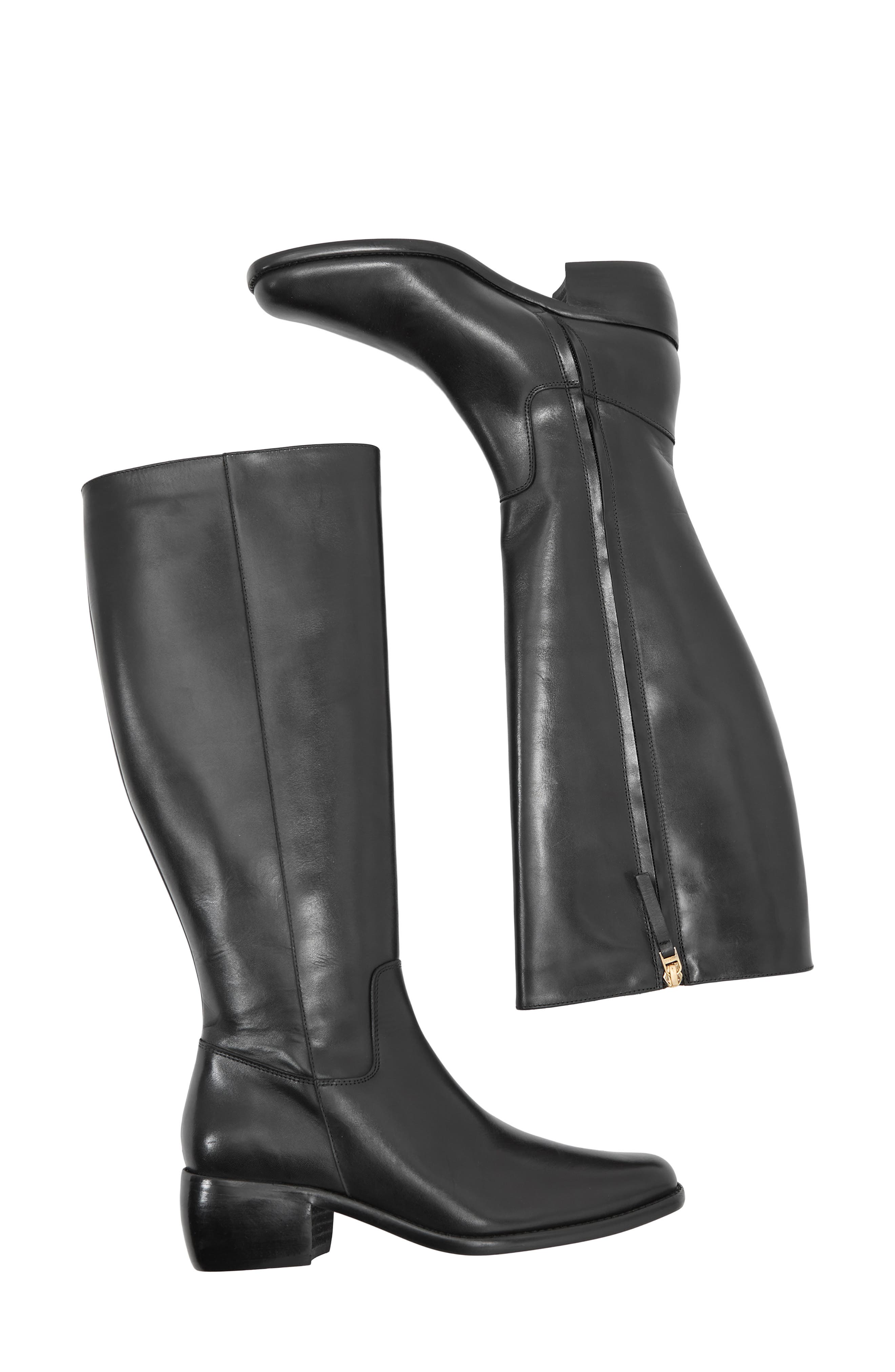 Reiss Micheala Knee High Boot, Alternate, color, Black