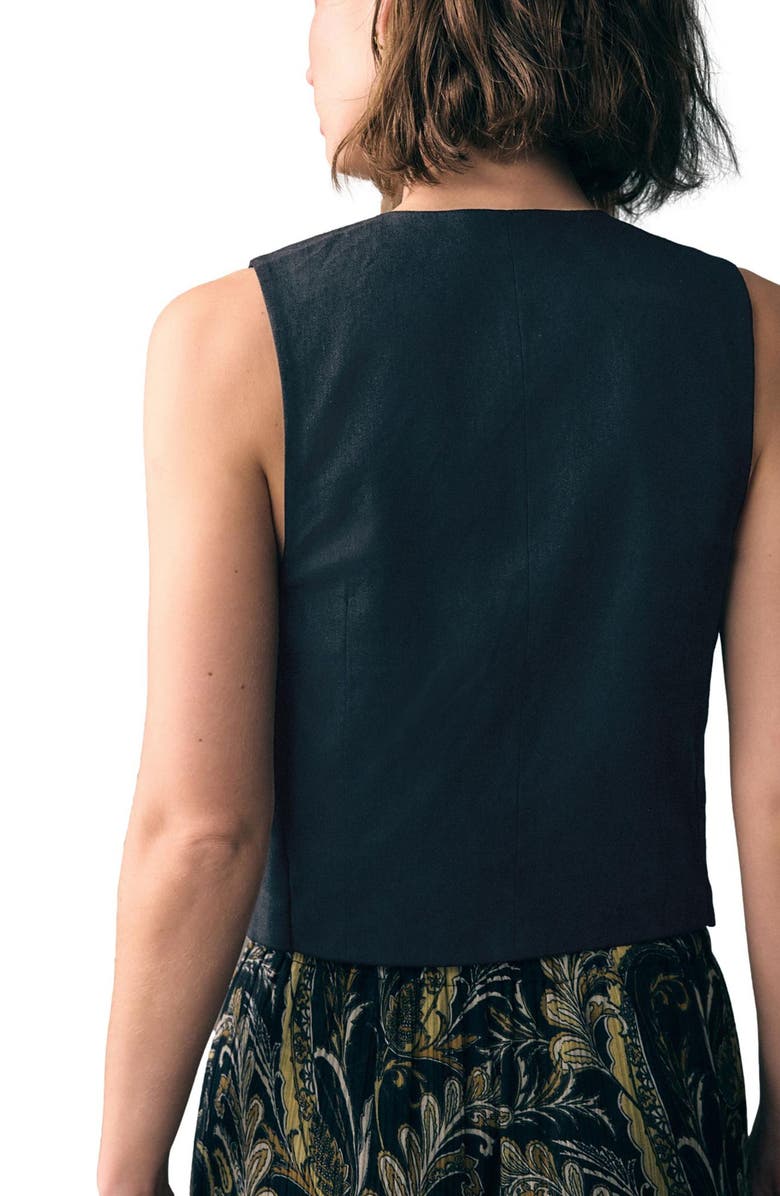 NEXT Button Through Linen Vest, Alternate, color,