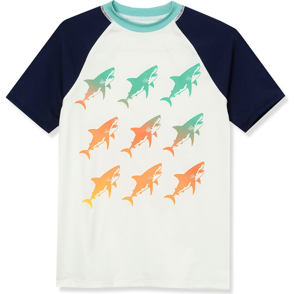 LANDS' END LANDS' END BOYS SHORT SLEEVE UPF 50 SUN PROTECTION RASH GUARD