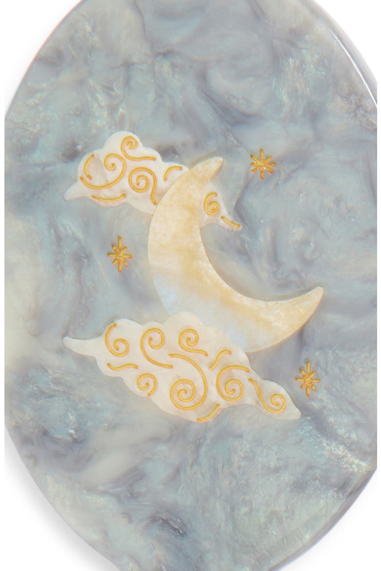 Celestial Moon Brush, Jaw Clip & Mirror Set (Nordstrom Exclusive), Alternate, color, LIGHT PASTEL BLUE