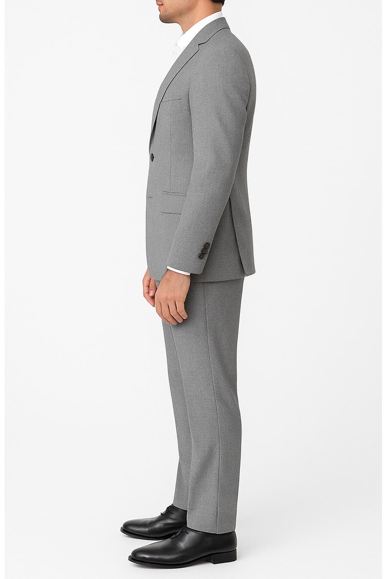 Slim Fit Grey Notch Lapel Stretch Suit, Alternate, color, GREY