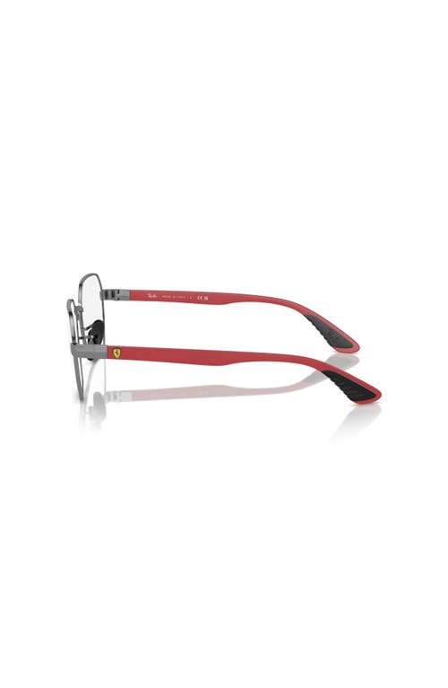 Ray Ban Ray-ban 54mm Irregular Optical Glasses In Metallic