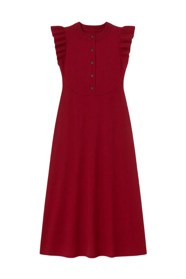 Rhea Sweater Midi Dress, Alternate, color, Dark Berry