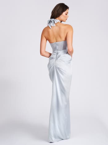 Noemie Crystal Corset Satin Gown