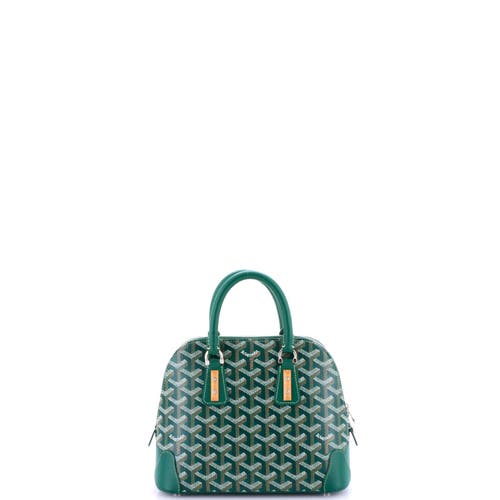 Pre-owned Goyard Goyard Vendome Bag Coated Canvas Mini In Green