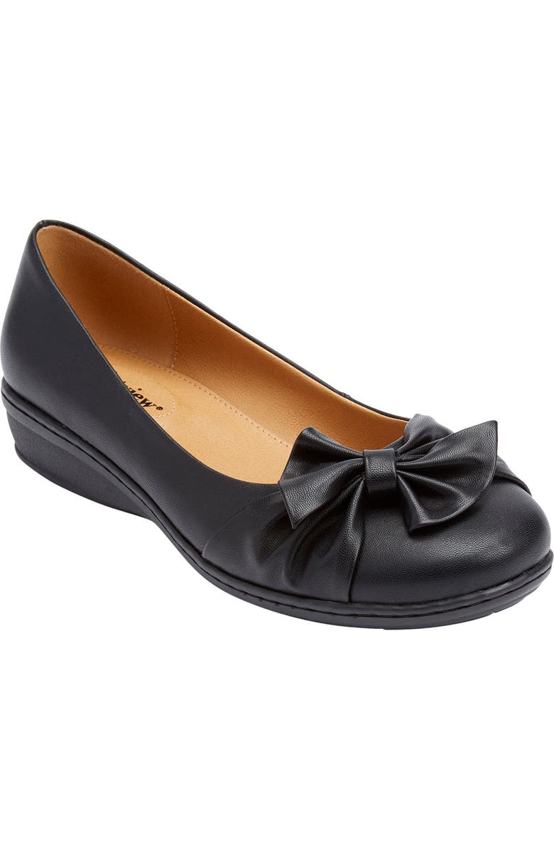 Comfortview The Pamela Slip On Flat, Main, color, Black