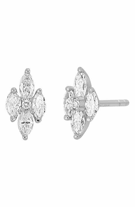 Rita 18k Gold Diamond Stud Earrings