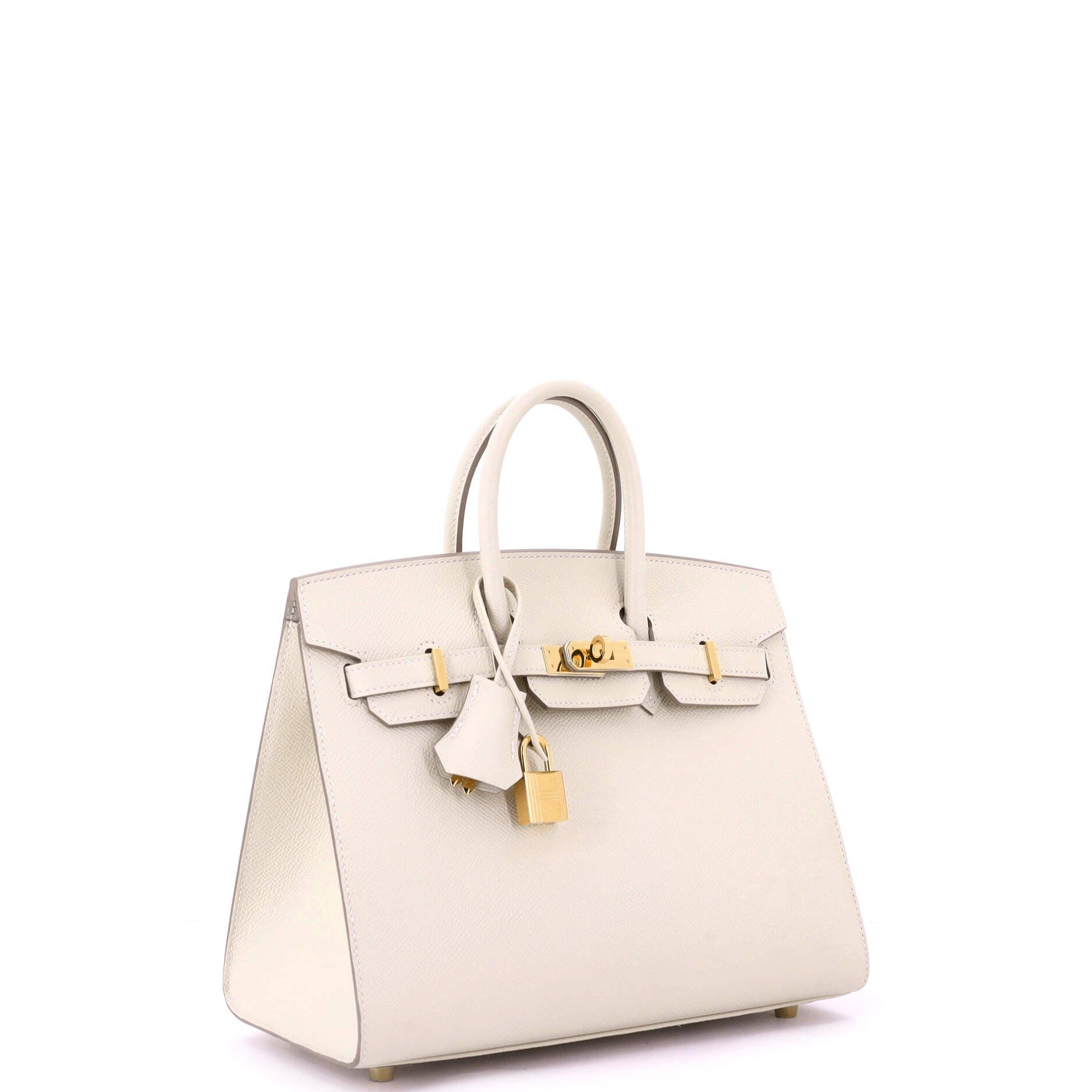 Pre-Owned Hermes Birkin Sellier Bag Light Epsom with Gold Hardware 25, Alternate, color, 