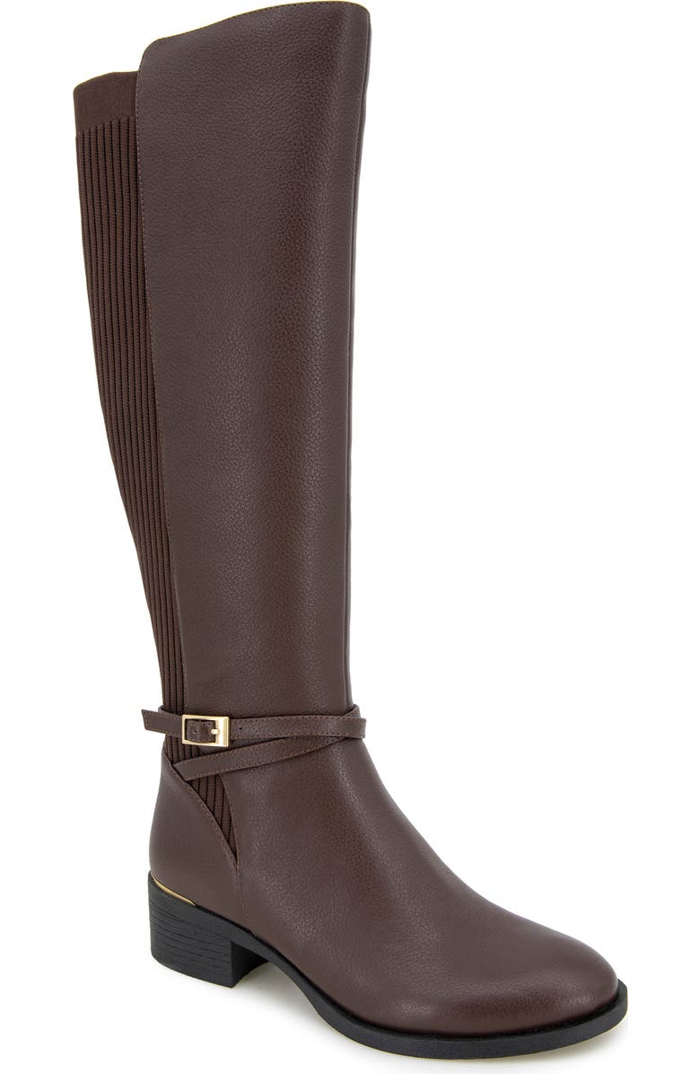 Kenneth Cole Lanica Knee High Boot, Main, color, Chocolate Leather