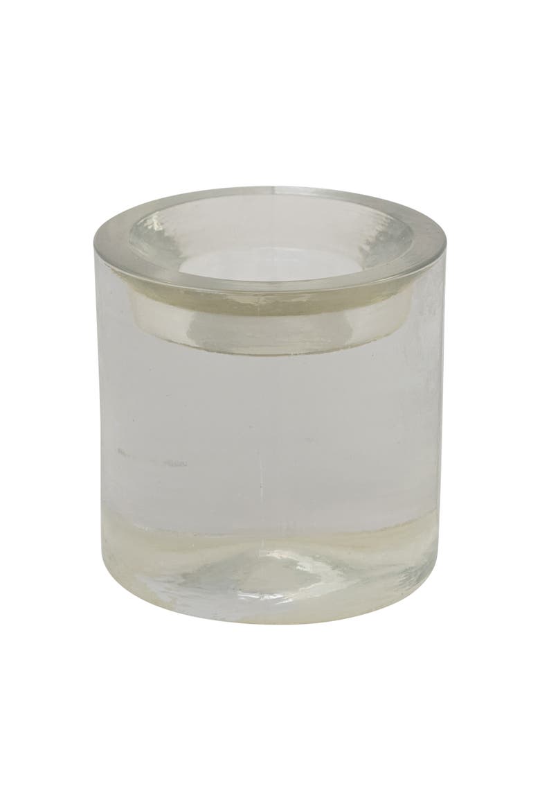 Round Tealight Candle Holder, Main, color, White