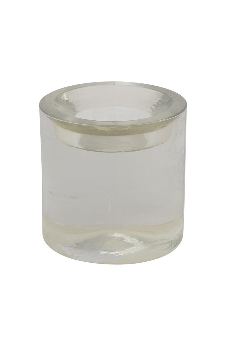 Storied Home Round Tealight Candle Holder, Main, color, White