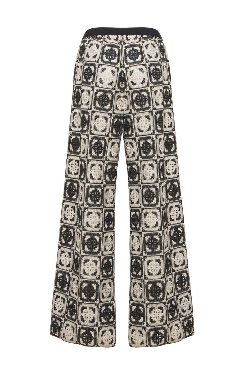 La DoubleJ Palazzo Pants, Alternate, color, Mini Tiles Macrame' Black