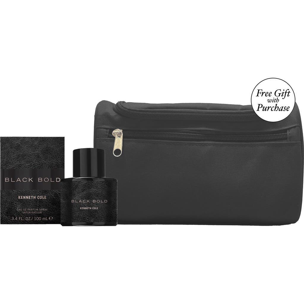 Kenneth Cole Black Bold Eau De Toilette & Dopp Kit Set In No Color