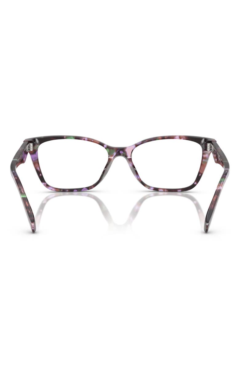 COACH 52mm Cateye Optical Glasses, Alternate, color, Amethyst Tortoise / Demo Lens