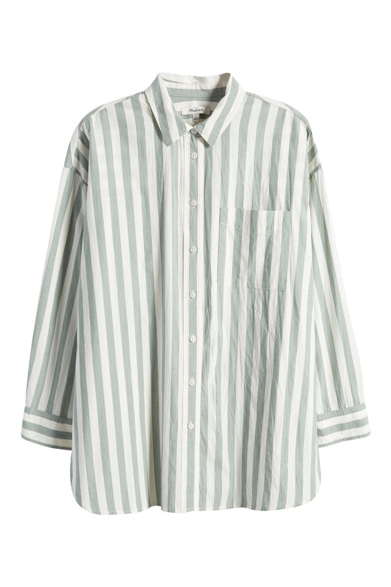 Signature Oversize Button-Up Shirt, Alternate, color, SIMPLY SAGE