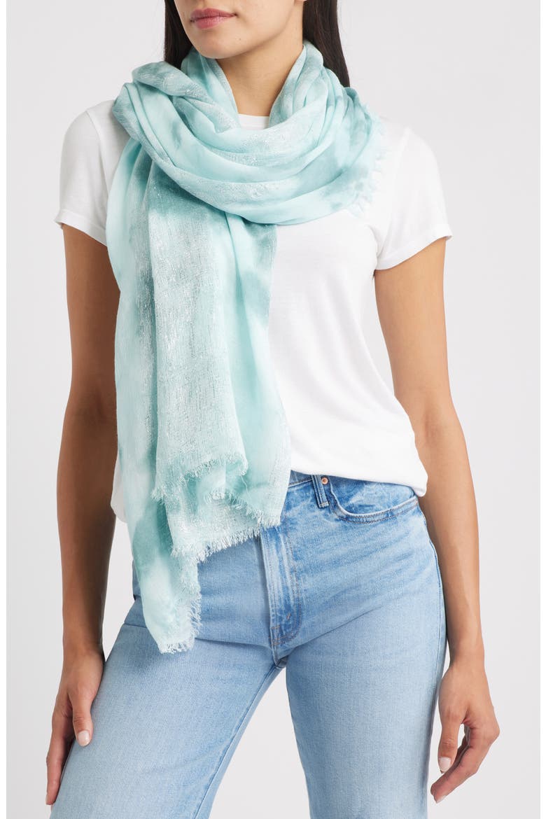 Print Scarf, Main, color, BLUE