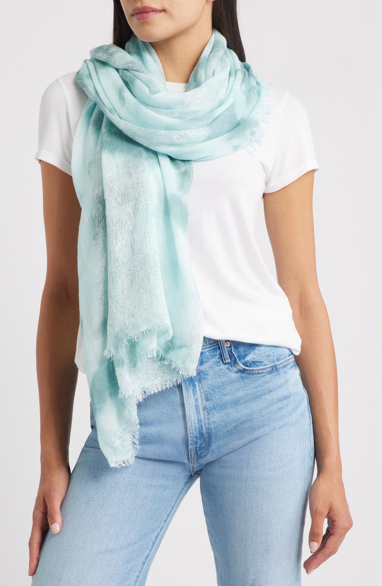 Tasha Print Scarf, Main, color, Blue