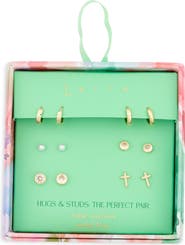 Leith Set of 6 Assorted Stud & Hoop Earrings