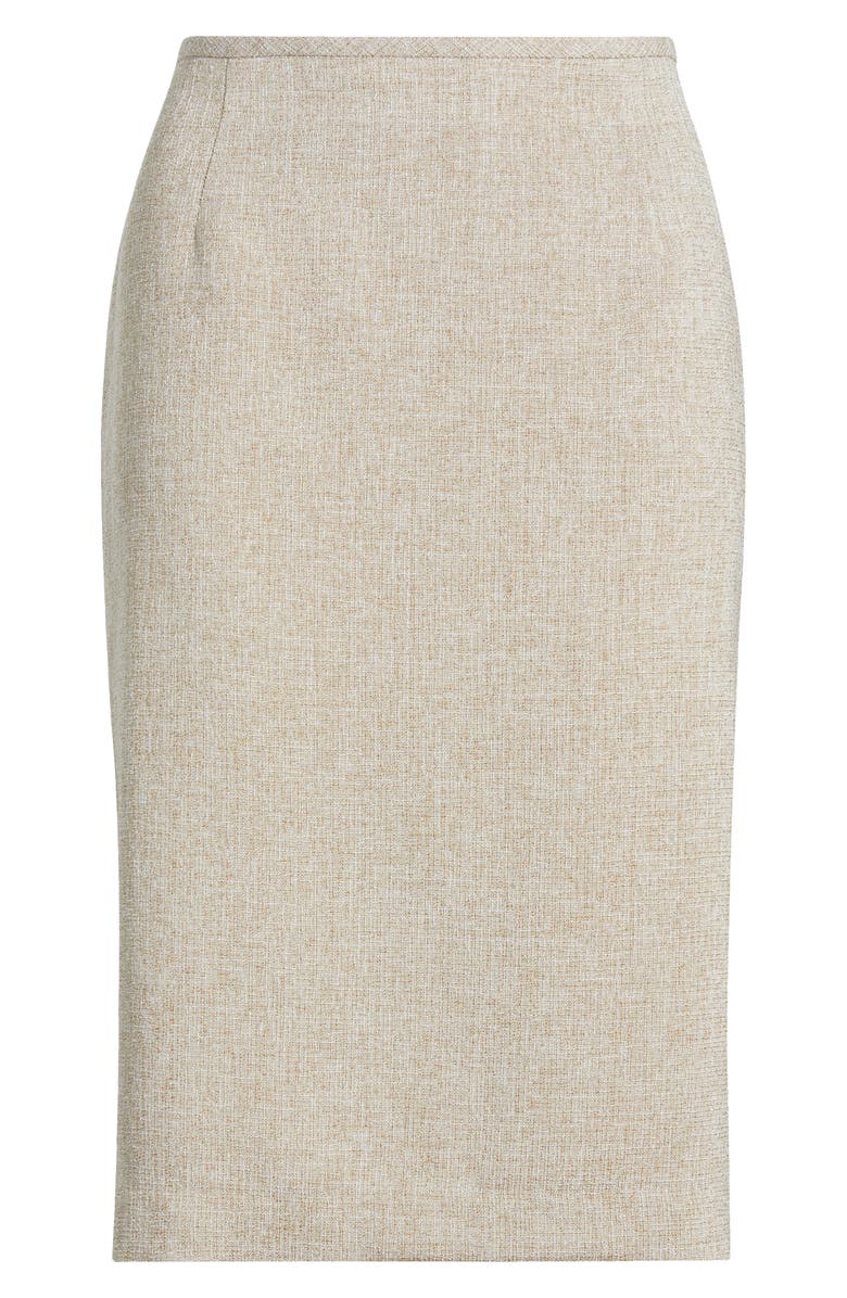 Tahari ASL Bouclé Pencil Skirt, Alternate, color, 