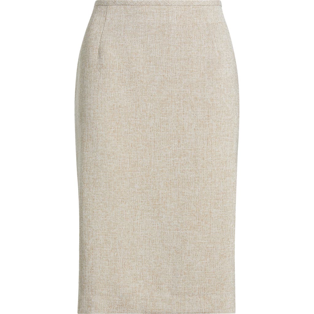 Tahari Asl Bouclé Pencil Skirt In Gray